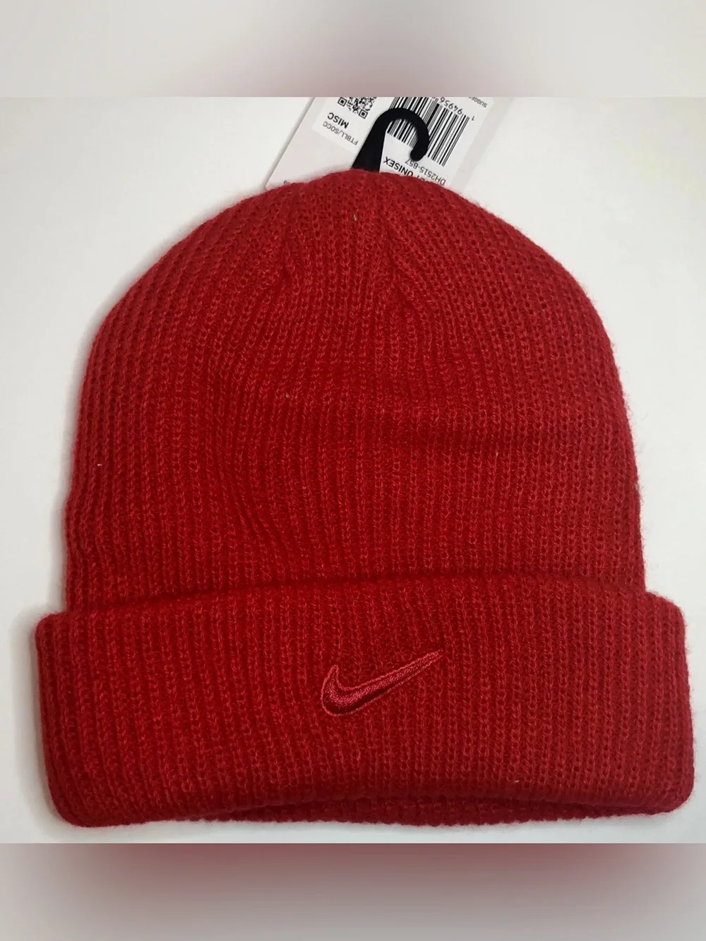 Paris Saint-Germain x Nike Red Cuffed Knit Hat PSG Beanie Adult One Size NEW NWT